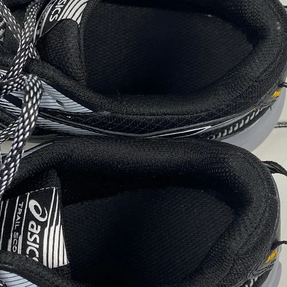 Asics Trail Scout 2 Running Shoes MenS Size 10.5 Black Yellow 1011B181 - Picture 7 of 9